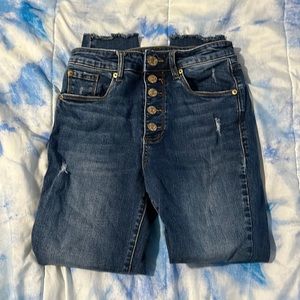 STS Blue 26 High Rise 5 Button Dark Jeans